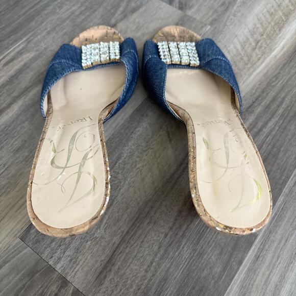 Y2K J. Renee Embellished Denim Heels Size 7.5 - Picture 6 of 8